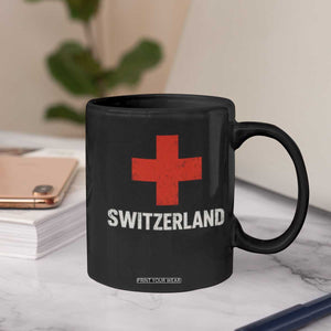 Vintage Retro Switzerland Fan Coffee Mug Swiss Cross Flag TS10 Print Your Wear