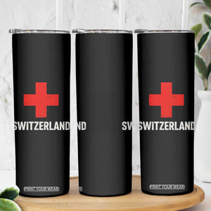 Vintage Retro Switzerland Fan Skinny Tumbler Swiss Cross Flag TS10 Print Your Wear