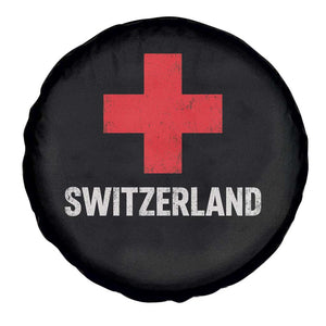 Vintage Retro Switzerland Fan Spare Tire Cover Swiss Cross Flag TS10 Print Your Wear