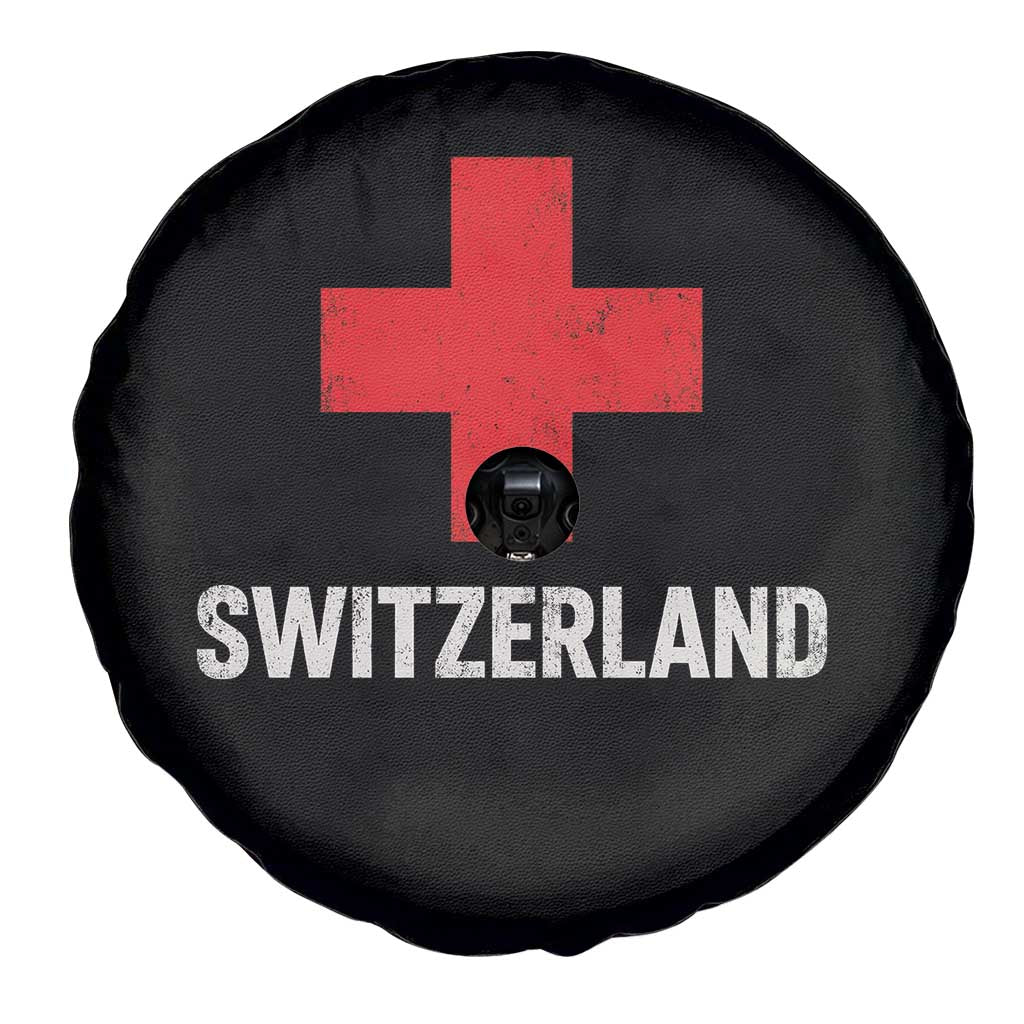 Vintage Retro Switzerland Fan Spare Tire Cover Swiss Cross Flag TS10 Print Your Wear