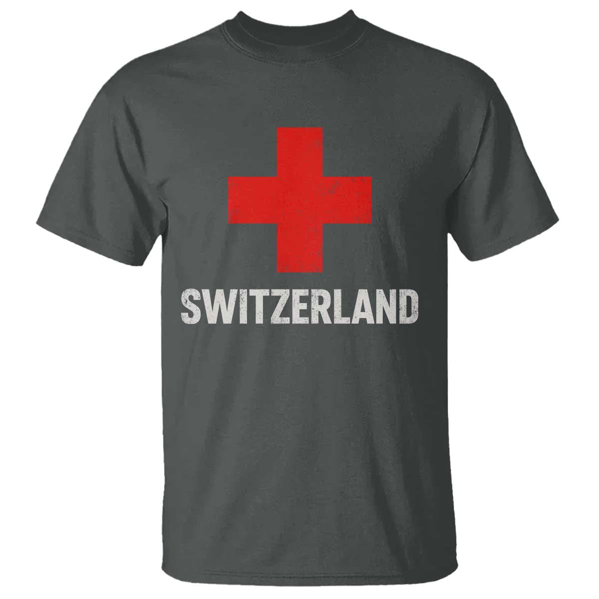 Vintage Retro Switzerland Fan T Shirt Swiss Cross Flag