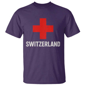 Vintage Retro Switzerland Fan T Shirt Swiss Cross Flag