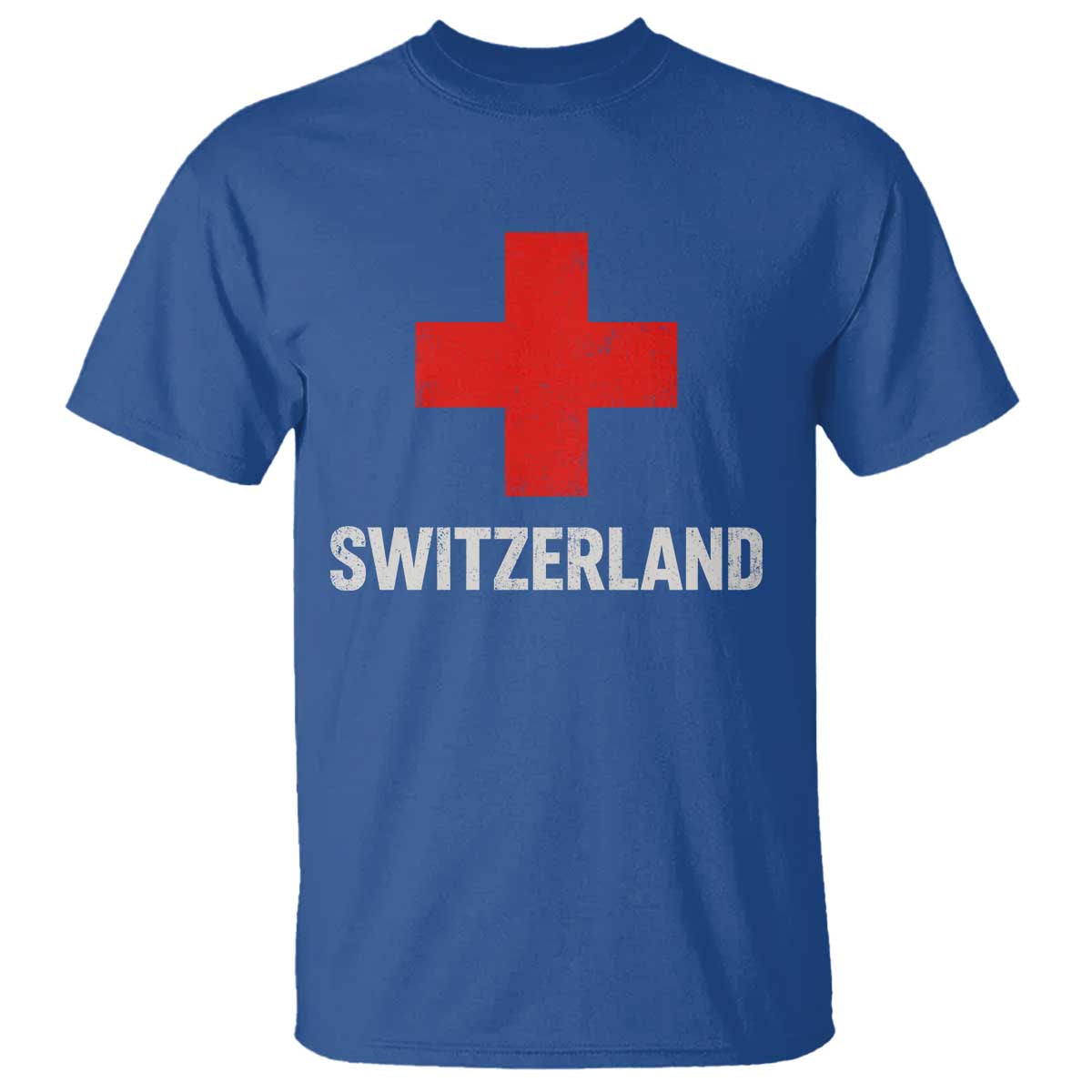 Vintage Retro Switzerland Fan T Shirt Swiss Cross Flag