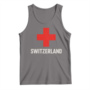 Vintage Retro Switzerland Fan Tank Top Swiss Cross Flag