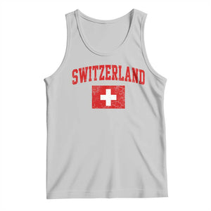 Switzerland Fan Tank Top Vintage Retro Swiss Cross Flag