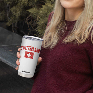 Switzerland Fan Tumbler Cup Vintage Retro Swiss Cross Flag TS10 Print Your Wear