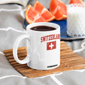 Switzerland Fan Coffee Mug Vintage Retro Swiss Cross Flag TS10 Print Your Wear