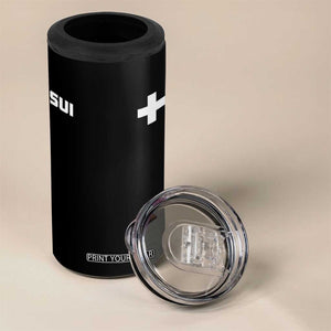 Switzerland 4 in 1 Can Cooler Tumbler Retro Swiss Flag TS10 Print Your Wear