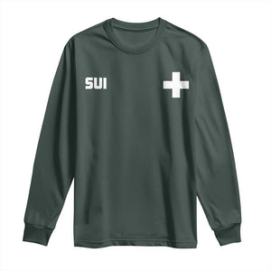 Switzerland Long Sleeve Shirt Retro Swiss Flag