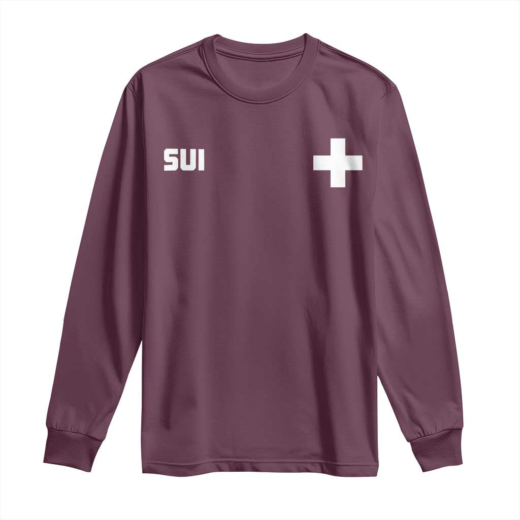 Switzerland Long Sleeve Shirt Retro Swiss Flag