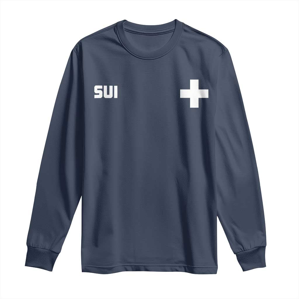 Switzerland Long Sleeve Shirt Retro Swiss Flag
