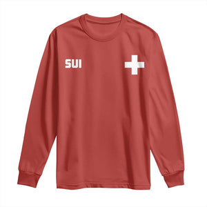Switzerland Long Sleeve Shirt Retro Swiss Flag