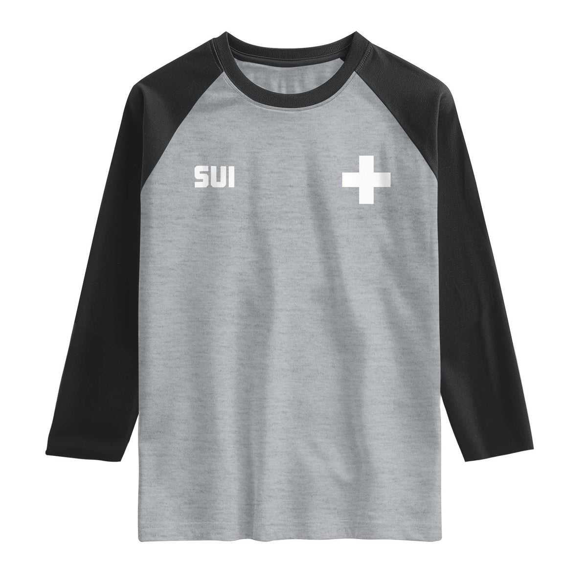 Switzerland Raglan Shirt Retro Swiss Flag