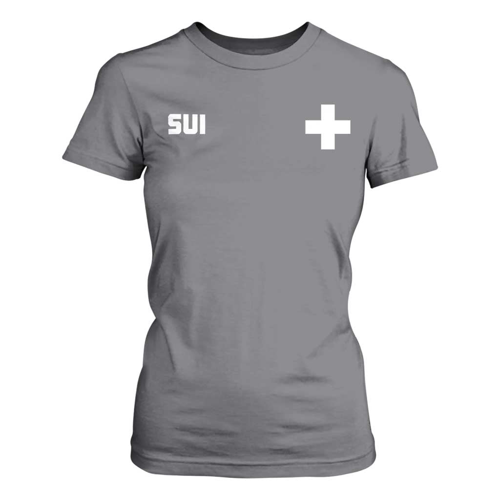 Switzerland T Shirt For Women Retro Swiss Flag