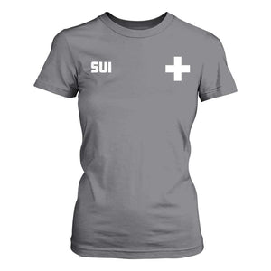 Switzerland T Shirt For Women Retro Swiss Flag