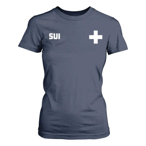 Switzerland T Shirt For Women Retro Swiss Flag