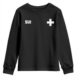 Switzerland Youth Sweatshirt Retro Swiss Flag