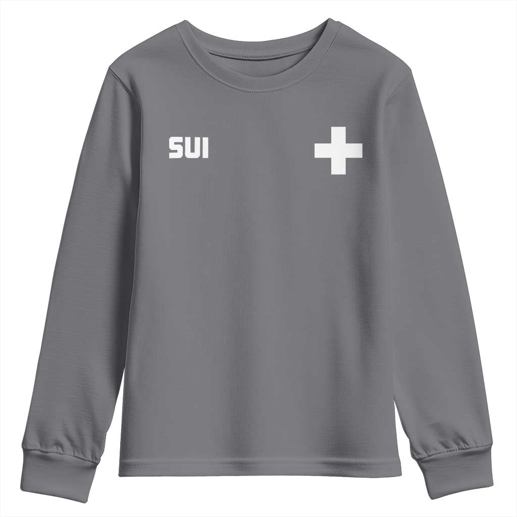 Switzerland Youth Sweatshirt Retro Swiss Flag