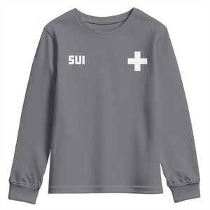 Switzerland Youth Sweatshirt Retro Swiss Flag