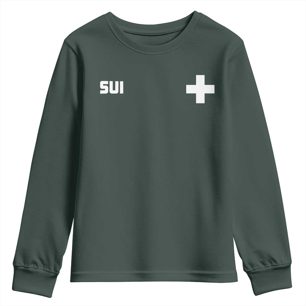 Switzerland Youth Sweatshirt Retro Swiss Flag