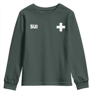 Switzerland Youth Sweatshirt Retro Swiss Flag
