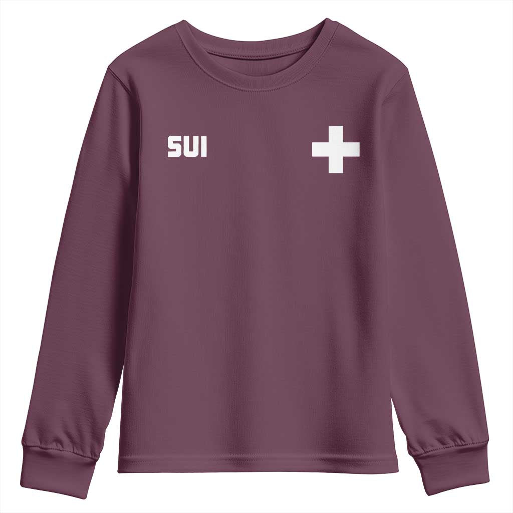 Switzerland Youth Sweatshirt Retro Swiss Flag