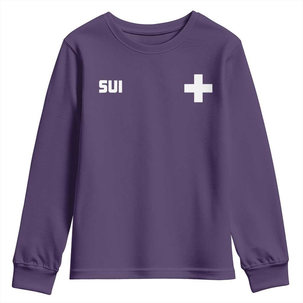 Switzerland Youth Sweatshirt Retro Swiss Flag