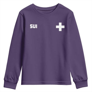 Switzerland Youth Sweatshirt Retro Swiss Flag
