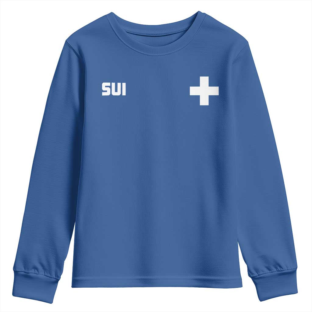 Switzerland Youth Sweatshirt Retro Swiss Flag