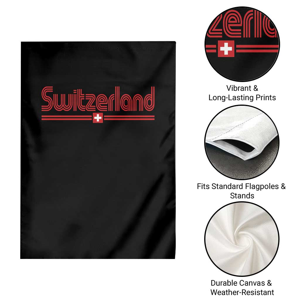 Switzerland Fan Retro Vintage Flag Garden Flag TS10 Print Your Wear