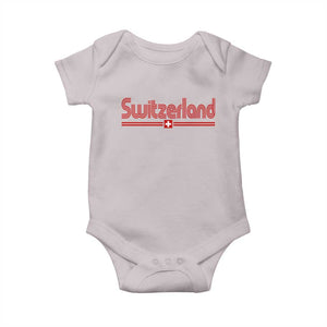 Switzerland Fan Retro Vintage Flag Baby Onesie