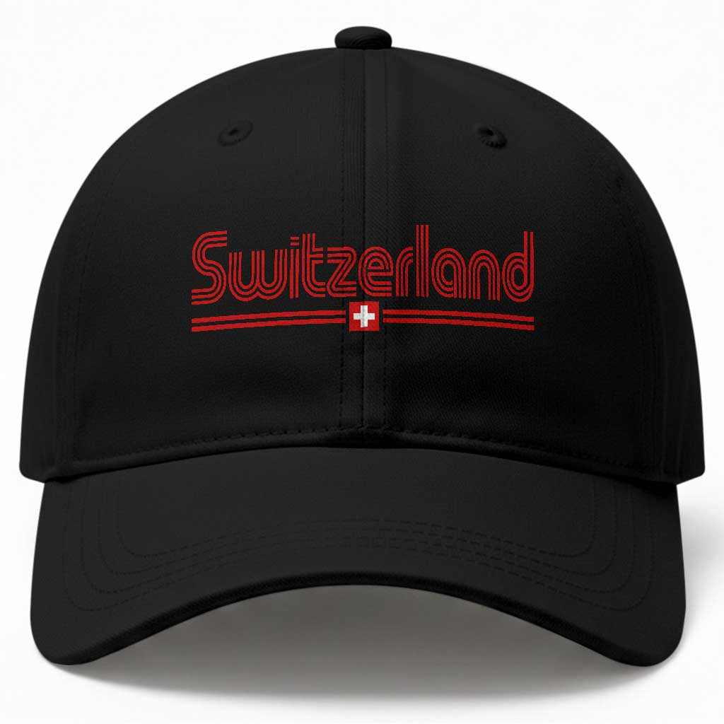 Switzerland Fan Retro Vintage Flag Baseball Cap