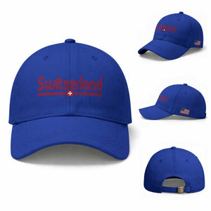 Switzerland Fan Retro Vintage Flag Baseball Cap