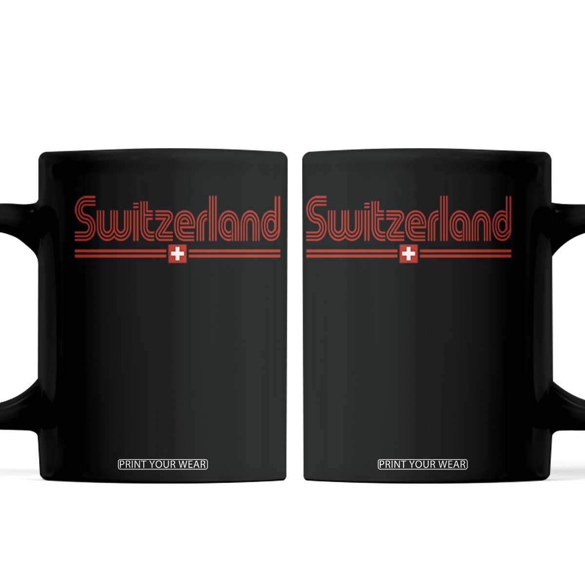 Switzerland Fan Retro Vintage Flag Coffee Mug TS10 Black Print Your Wear