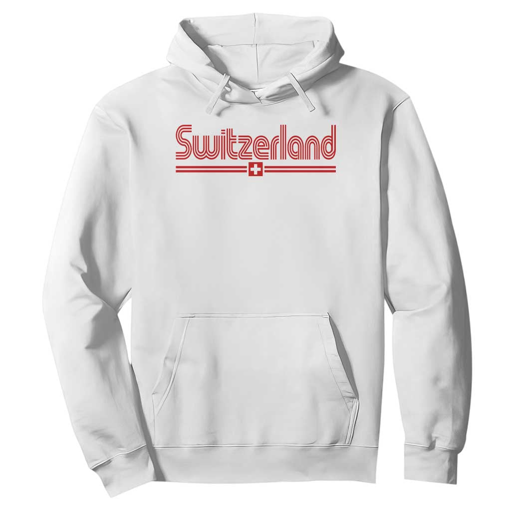 Switzerland Fan Retro Vintage Flag Hoodie