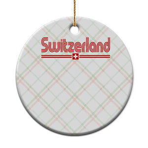 Switzerland Fan Retro Vintage Flag Ceramic Ornament