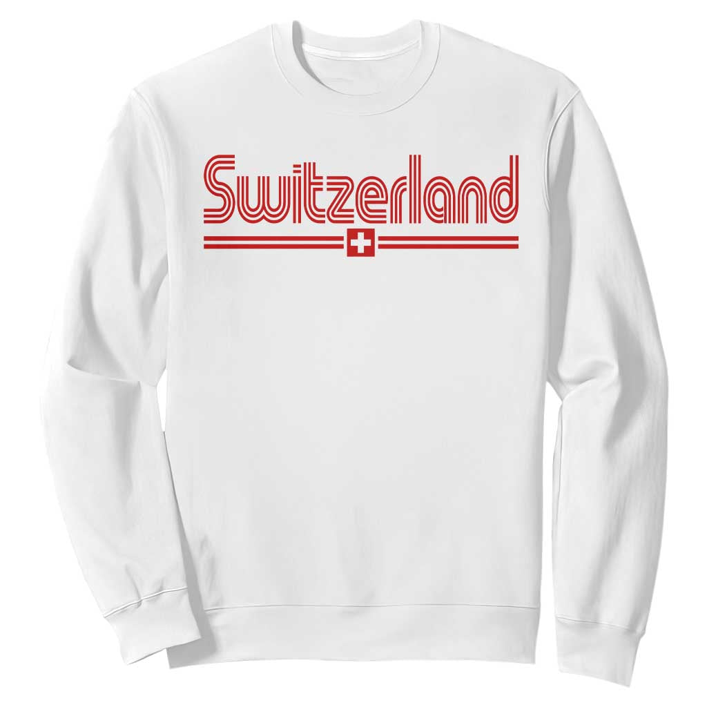 Switzerland Fan Retro Vintage Flag Sweatshirt