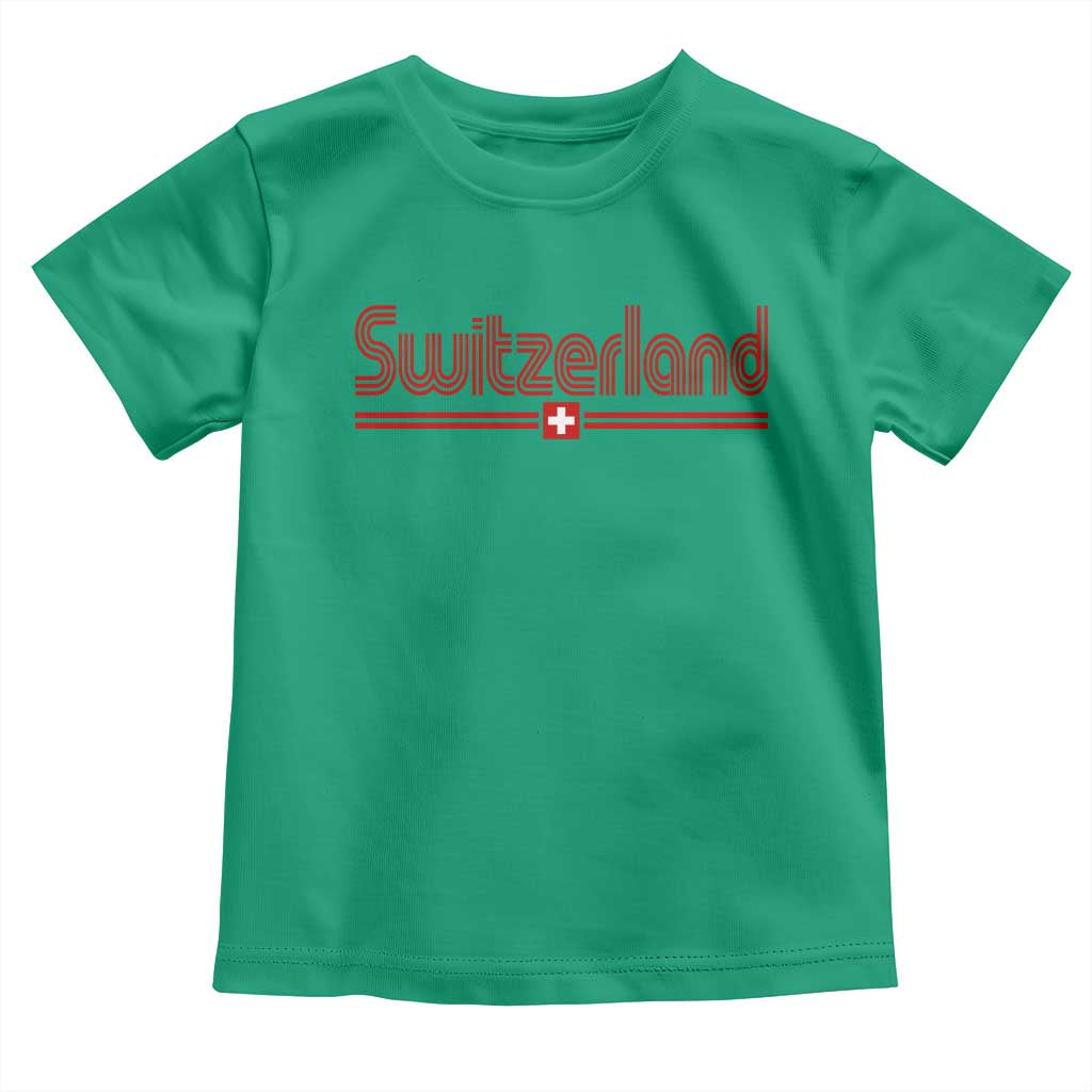 Switzerland Fan Retro Vintage Flag Toddler T Shirt