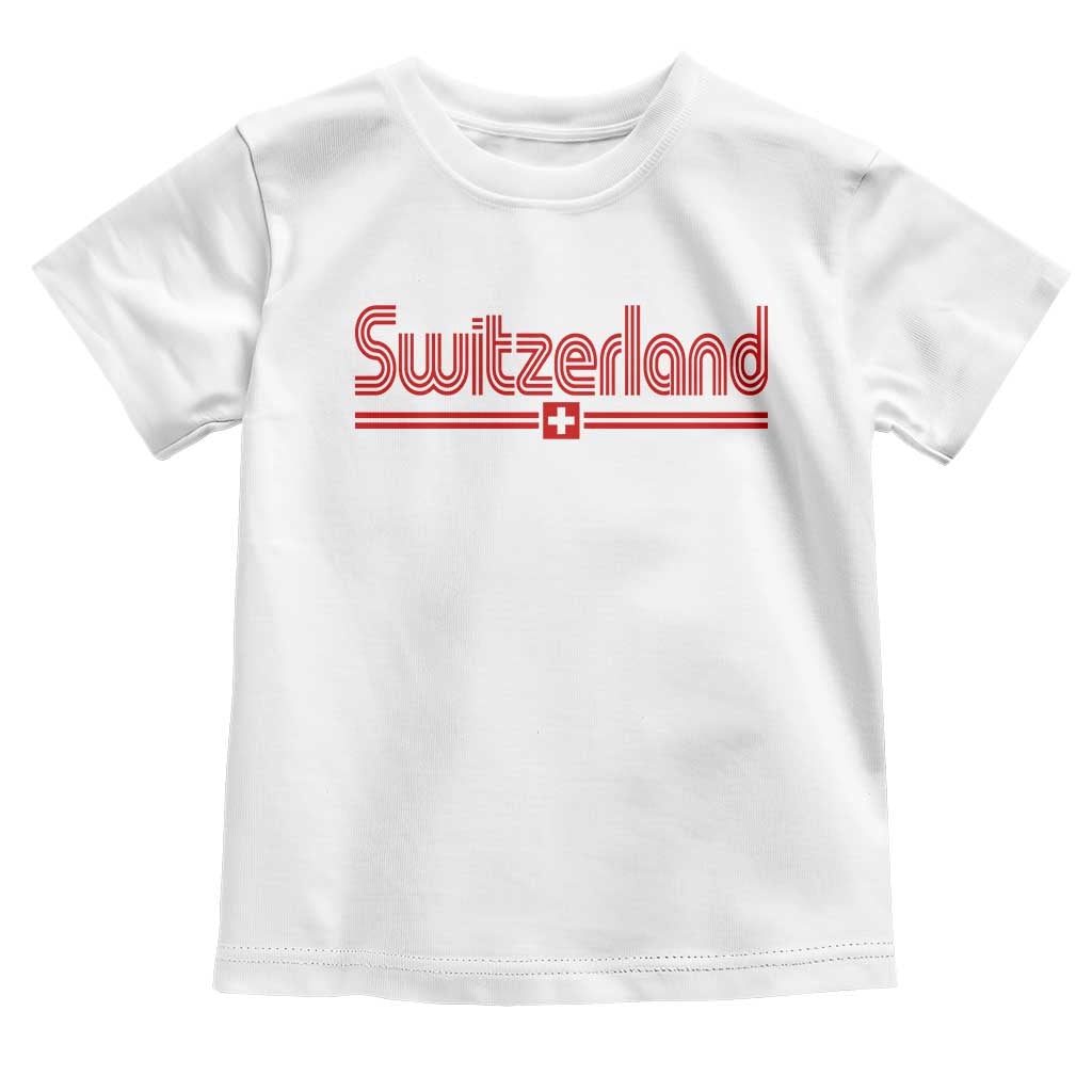 Switzerland Fan Retro Vintage Flag Toddler T Shirt