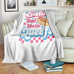 Hotdog Eatin Beef Blastin Queefs Inappropriate Throw Blanket Retro Groovy Hotdog Meme Funny Cringe Offensive Humor
