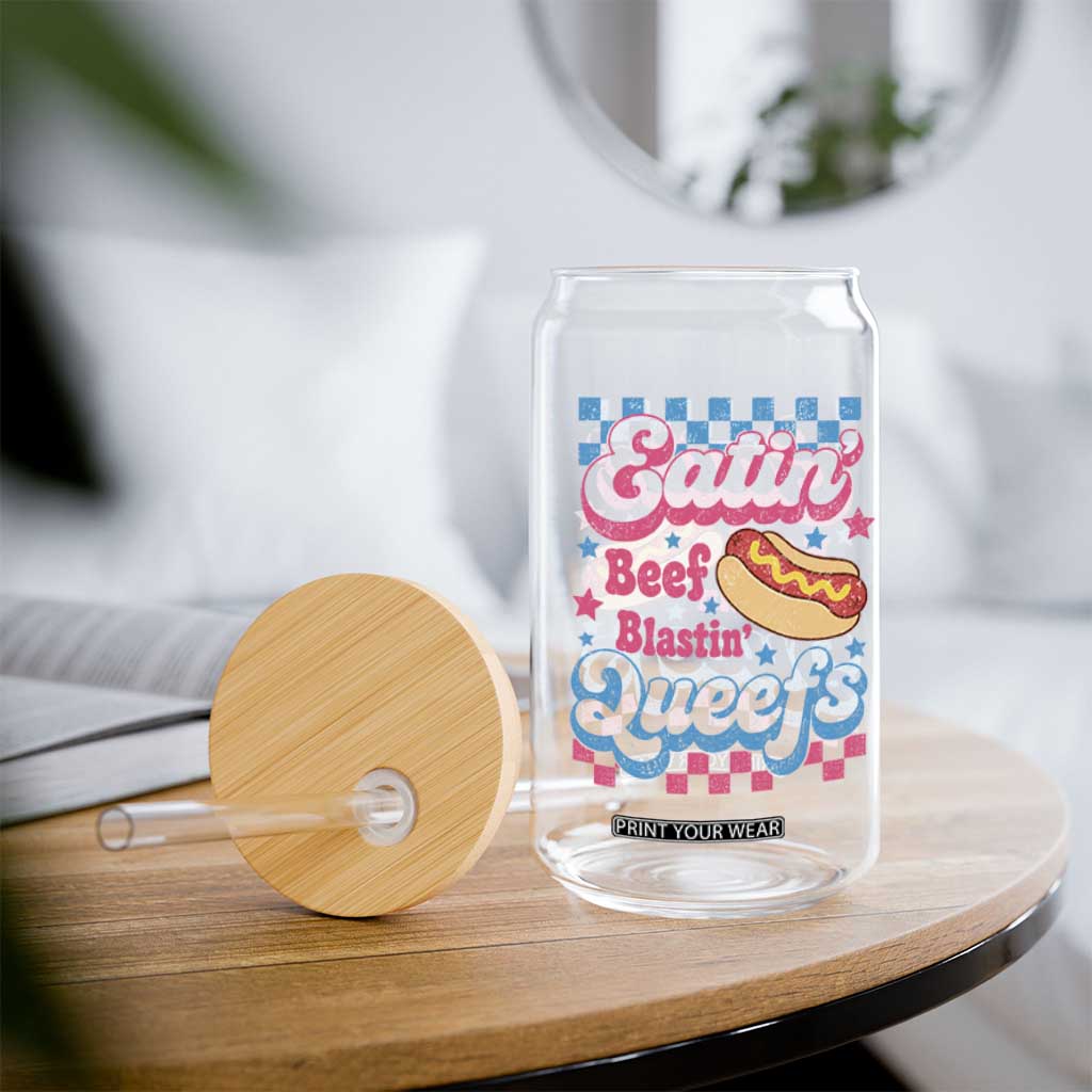 Hotdog Eatin Beef Blastin Queefs Inappropriate Glass Can Retro Groovy Hotdog Meme Funny Cringe Offensive Humor