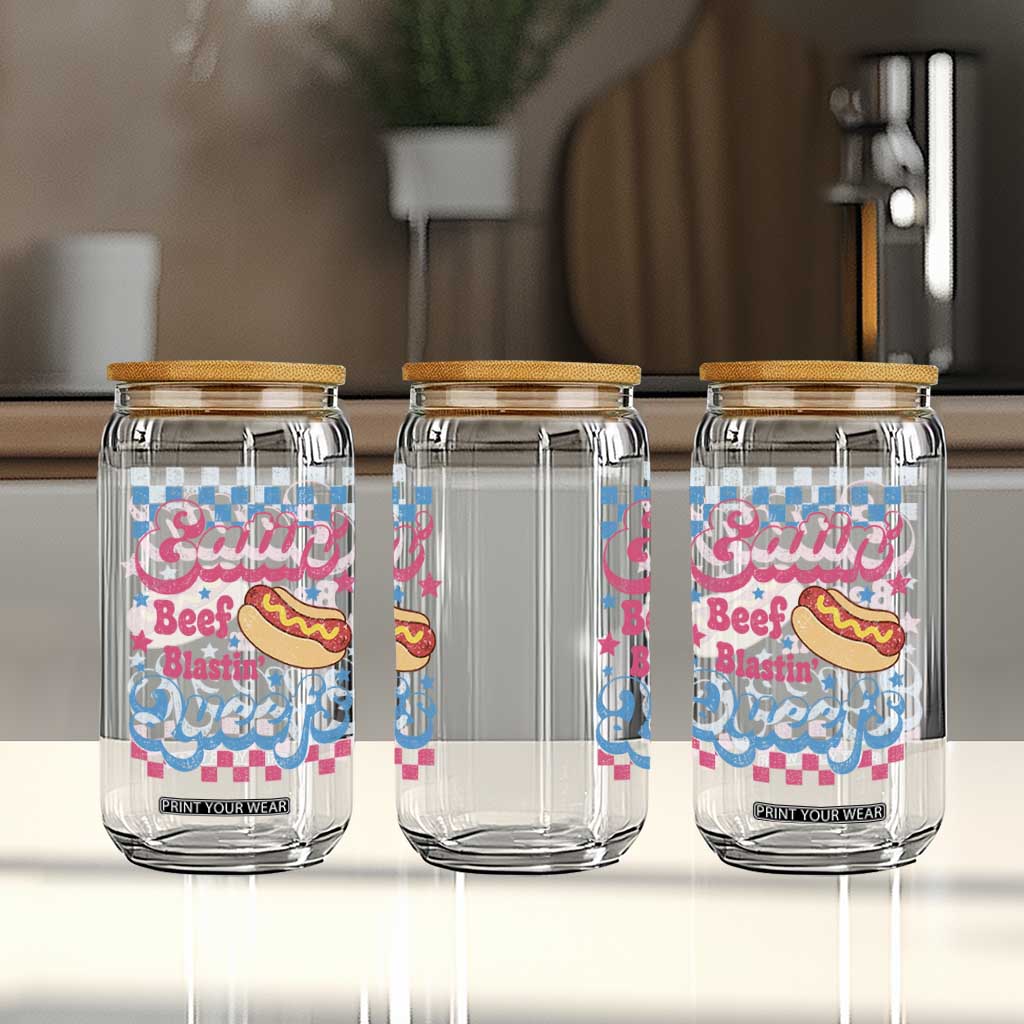 Hotdog Eatin Beef Blastin Queefs Inappropriate Glass Can Retro Groovy Hotdog Meme Funny Cringe Offensive Humor