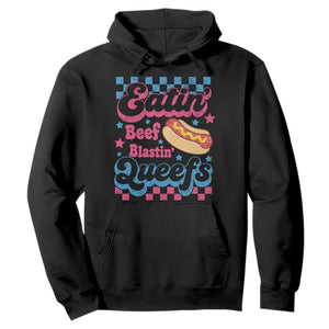 Hotdog Eatin Beef Blastin Queefs Inappropriate Hoodie Retro Groovy Hotdog Meme Funny Cringe Offensive Humor