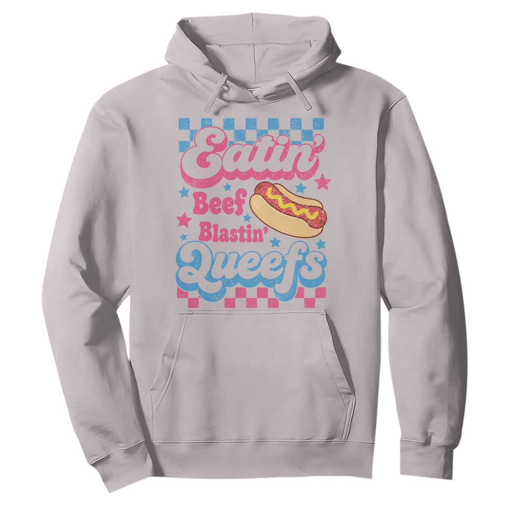Hotdog Eatin Beef Blastin Queefs Inappropriate Hoodie Retro Groovy Hotdog Meme Funny Cringe Offensive Humor