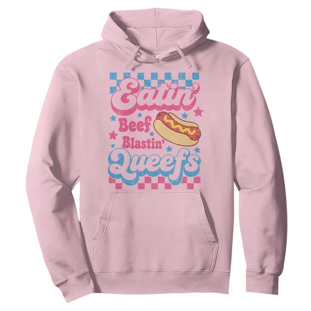Hotdog Eatin Beef Blastin Queefs Inappropriate Hoodie Retro Groovy Hotdog Meme Funny Cringe Offensive Humor