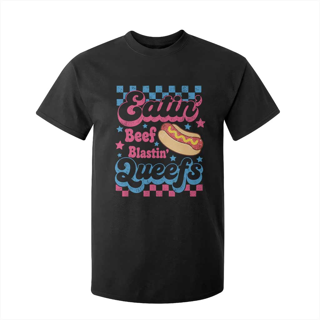 Hotdog Eatin Beef Blastin Queefs Inappropriate T Shirt For Kid Retro Groovy Hotdog Meme Funny Cringe Offensive Humor