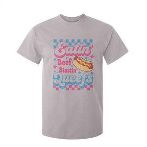 Hotdog Eatin Beef Blastin Queefs Inappropriate T Shirt For Kid Retro Groovy Hotdog Meme Funny Cringe Offensive Humor
