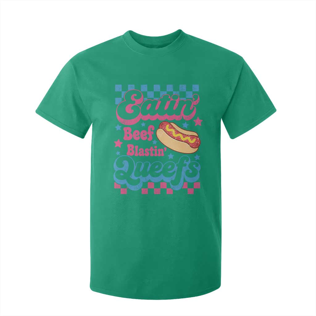 Hotdog Eatin Beef Blastin Queefs Inappropriate T Shirt For Kid Retro Groovy Hotdog Meme Funny Cringe Offensive Humor