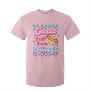 Hotdog Eatin Beef Blastin Queefs Inappropriate T Shirt For Kid Retro Groovy Hotdog Meme Funny Cringe Offensive Humor
