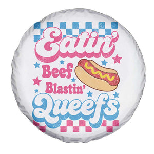Hotdog Eatin Beef Blastin Queefs Inappropriate Spare Tire Cover Retro Groovy Hotdog Meme Funny Cringe Offensive Humor